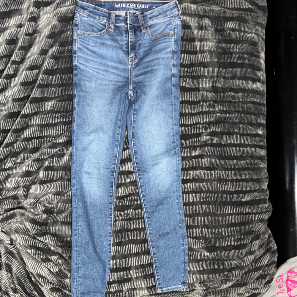 American Eagle Outfitters Women's Light Blue Skinny Jeans